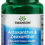 Swanson Astaxanthin & Zeaxanthin 60 Softgels – Natural Antioxidants for Vision & Skin Health