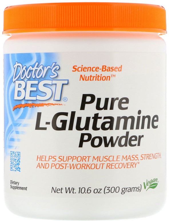 doctor's best pure l-glutamine powder to support muscle strength