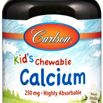 Carlson Labs Kid's Chewable Calcium, 250mg Natural Vanilla - 60 tablets