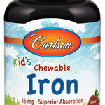 Carlson Labs Kid's Chewable Iron, 15mg Strawberry (EAN 088395559402) - 60 tablets