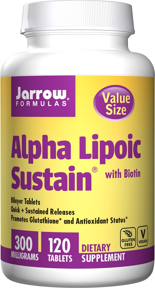 Jarrow Formulas Alpha Lipoic Sustain, 300mg with Biotin - 120 tabs