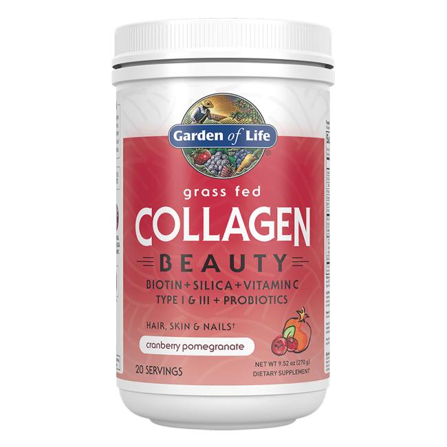 Garden of Life Grass Fed Collagen Beauty, Cranberry Pomegranate - 270g