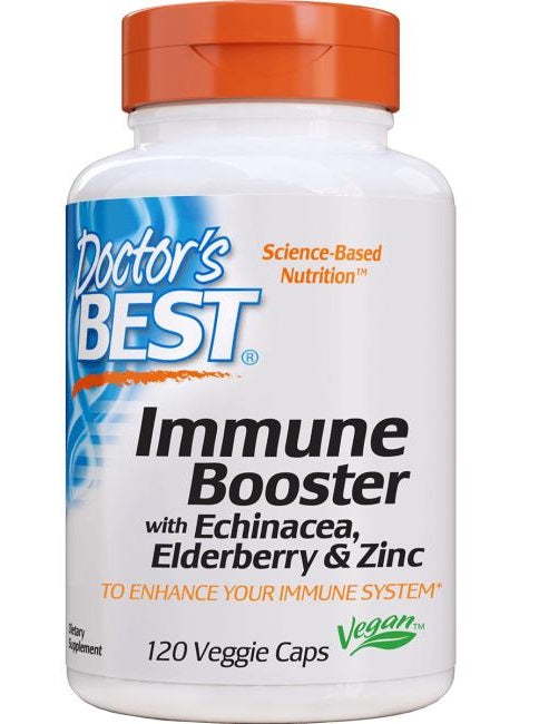 doctor's best immune booster with echinacea elderberry to support immune health