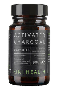 KIKI Health Activated Charcoal 300mg – 50 Capsules for Digestive Support & Toxin Removal