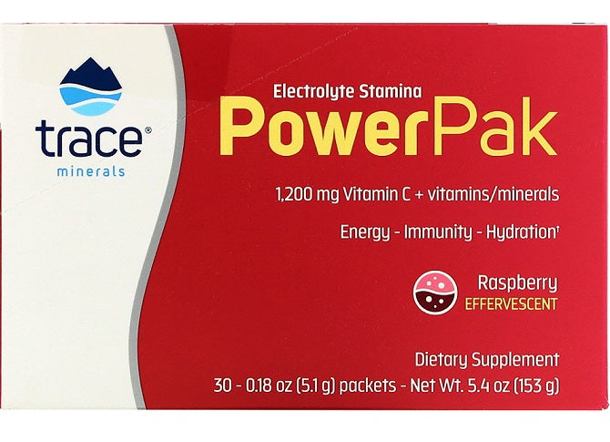 Trace Minerals Electrolyte Stamina Power Pak, Raspberry - 30 packets