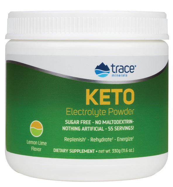 Trace Minerals Keto Electrolyte Powder, Lemon Lime - 330g