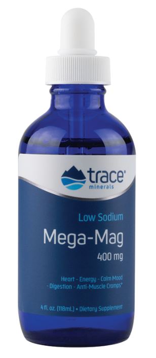 Trace Minerals Mega-Mag, 400mg - 118 ml.