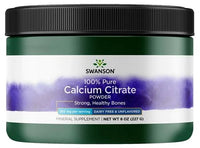 Swanson Calcium Citrate Powder, 100% Pure and Dairy-Free - 227g