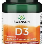 Swanson Vitamin D-3, 1000 IU - 60 caps