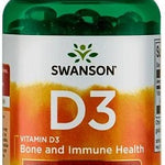 Swanson Vitamin D-3, 5000 IU - 250 softgels