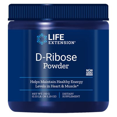 life extension d-ribose powder to maintain healthy heart and muscle energy levels