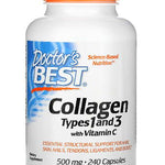doctor's best collagen types 1 and 3 500mg for hair, skin and bone support