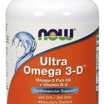 NOW Foods Ultra Omega 3-D with Vitamin D-3 - 90 softgels
