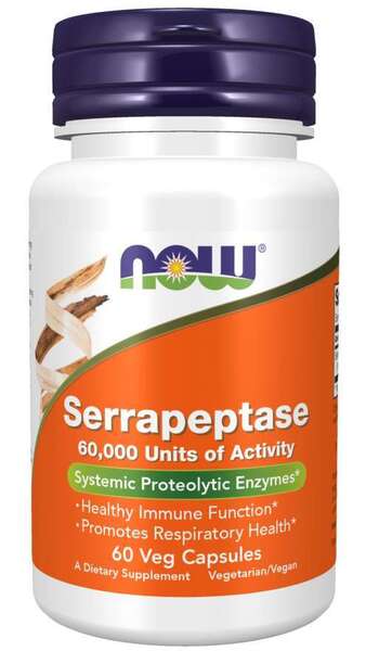 NOW Foods Serrapeptase - 60 vcaps