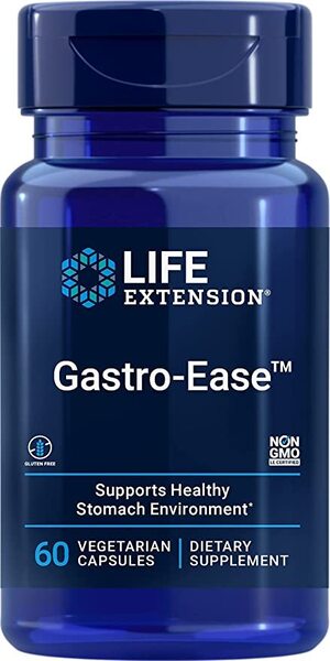 life extension gastro-ease to support health stomach 60 vcaps