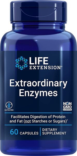 life extension extraordinary enzymes for healthy digestion 60 caps