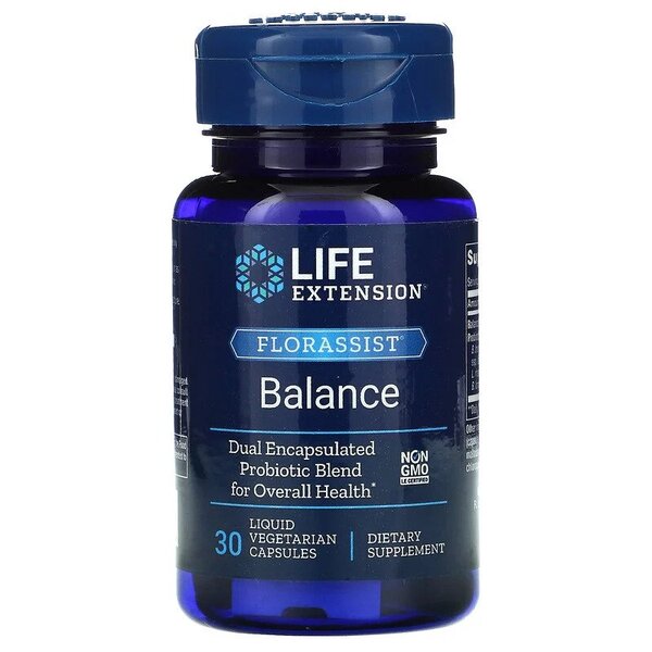 life extension florassist balance for digestive health 30 capsules