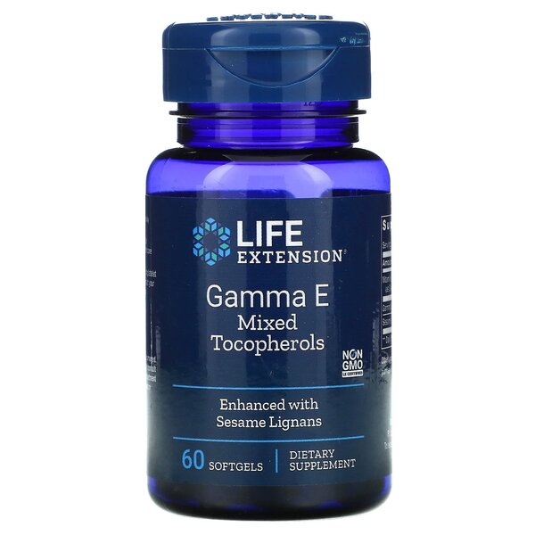 life extension gamma e mixed tocopherols for antioxidant protection 60 softgels