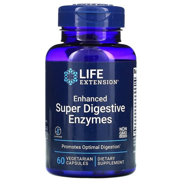 life extension enhanced super digestive enzymes to promote optimal digestion 60 vcaps