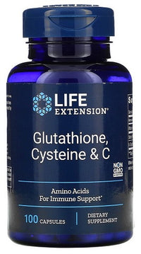 life extension glutathione, cysteine and c for immune support 100 caps