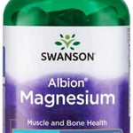 Swanson Albion Magnesium 133mg – Support Healthy Nerves, Muscle Function & Bone Health | 90 Vegan Caps