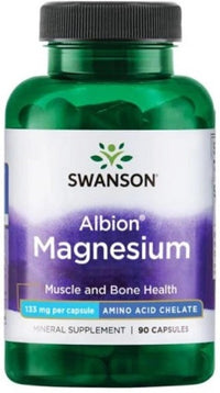 Swanson Albion Magnesium 133mg – Support Healthy Nerves, Muscle Function & Bone Health | 90 Vegan Caps