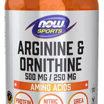 NOW Foods Arginine & Ornithine Supplement - 100 Vcaps for Better Blood Flow & Recovery