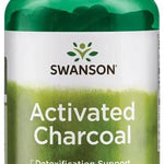 Swanson Activated Charcoal 260mg – Natural Supplement for Detox & Digestive Relief (120 Caps)
