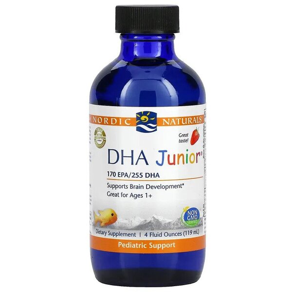 Nordic Naturals DHA Junior Liquid, Strawberry - 119 ml