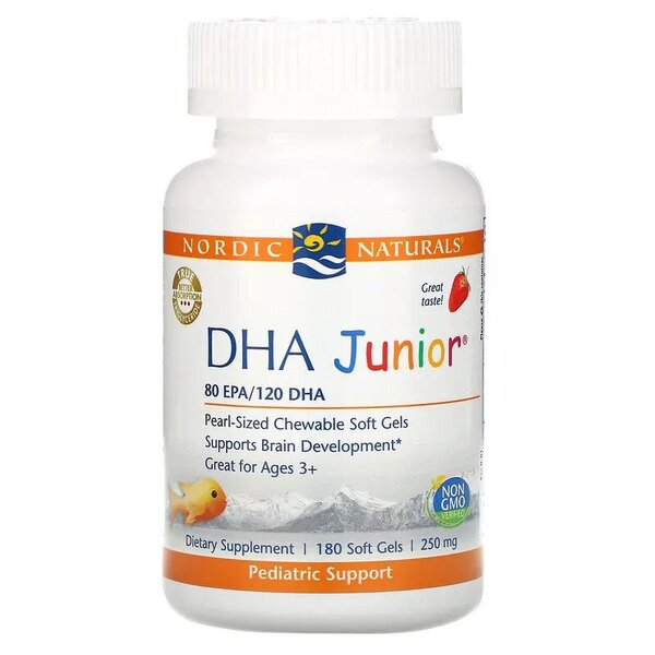 Nordic Naturals DHA Junior, Strawberry - 180 softgels