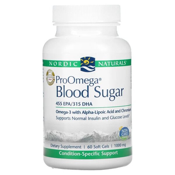 Nordic Naturals Pro Omega Blood Sugar - 60 softgels