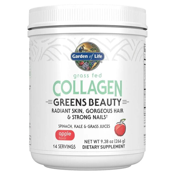 Garden of Life Grass Fed Collagen Greens Beauty, Apple - 266g