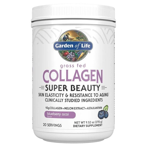 Garden Of Life Grass Fed Collagen Super Beauty, Blueberry Acai - 270g