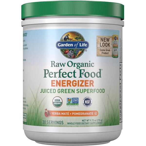 Garden of Life Raw Organic Perfect Food Energizer, Yerba Mate & Pomegranate - 276g