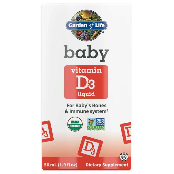 Garden of Life Baby Vitamin D3 Liquid - 56 ml.