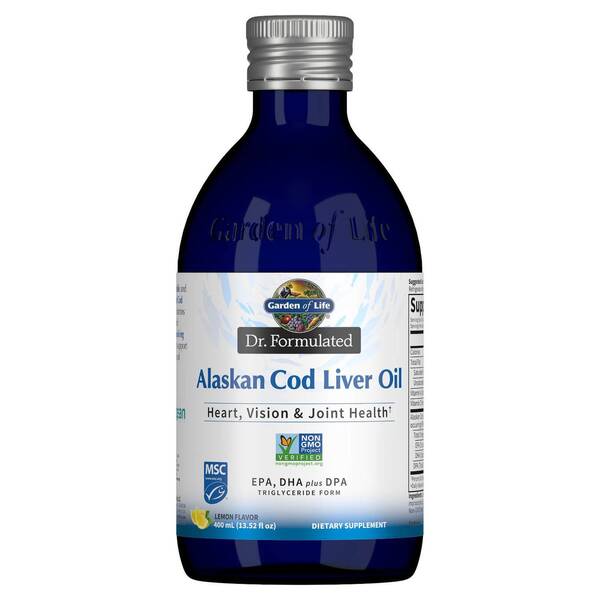 Garden Of Life Dr. Formulated Alaskan Cod Liver Oil, Lemon - 400 ml.