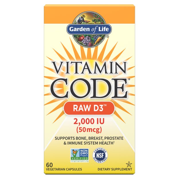 Garden of Life Vitamin Code Raw D3, 2000 IU - 60 vcaps