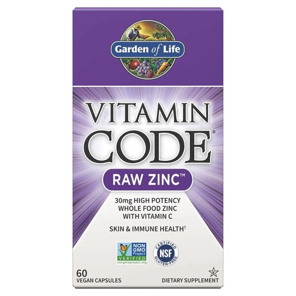 Garden of Life Vitamin Code Raw Zinc - 60 vegan caps