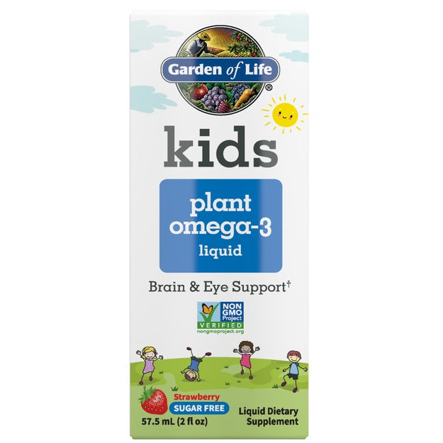 Garden of Life Kids Plant Omega-3 Liquid, Strawberry - 57.5 ml.