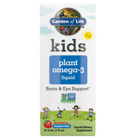 Garden of Life Kids Plant Omega-3 Liquid, Strawberry - 57.5 ml.