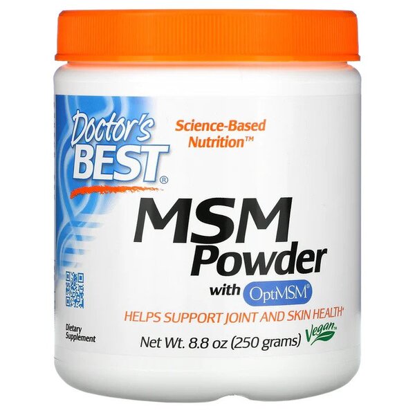 doctor's best msm powder with optimsm to support joint health 250g