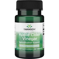 Swanson Apple Cider Vinegar 200mg Double-Strength - 30 Tablets for Detoxification & Healthy Metabolism