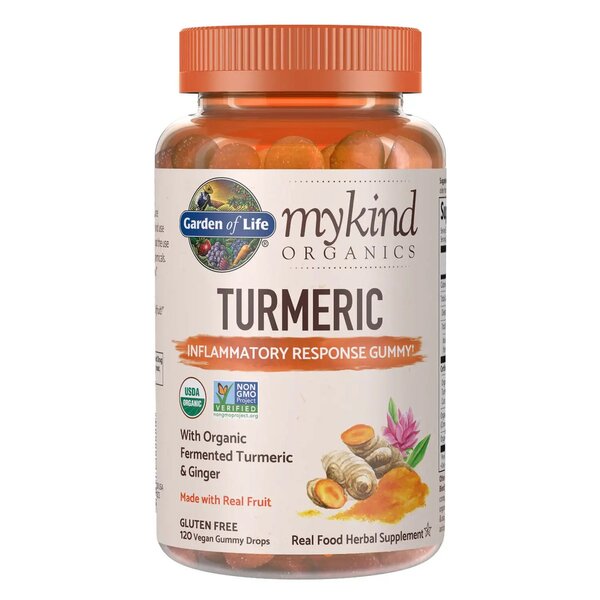 Garden of Life Mykind Organics Turmeric, Real Fruit - 120 vegan gummy drops