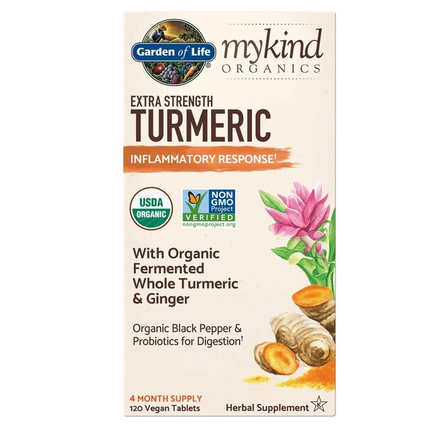 Garden of Life Mykind Organics Extra Strength Turmeric - 120 vegan tablets