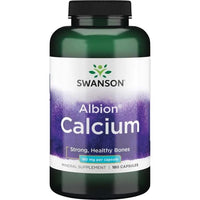 Swanson Albion Calcium 180mg – Promotes Bone Health & Absorption | 180 Capsules