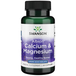 Swanson Albion Calcium & Magnesium Supplement – 60 Vegan Capsules | Bone & Muscle Support
