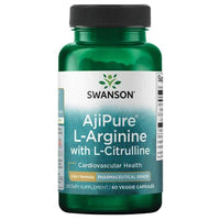 Swanson AjiPure L-Arginine & L-Citrulline - 60 Vcaps | Powerful Support for Circulation & Endurance