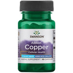 Swanson Albion Copper 2mg - 60 Vegan Capsules | Essential Trace Mineral for Wellness