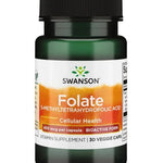 Swanson Folate (5-Methyltetrahydrofolic Acid), 400mcg - 30 vcaps