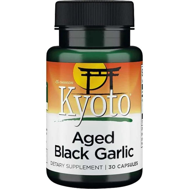 Swanson 30-Capsule Aged Black Garlic Supplement | Enhance Immunity & Promote Wellness